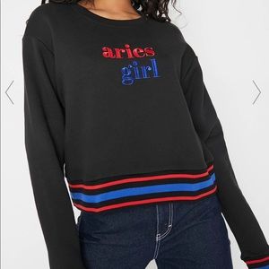 NWT Horoscopez Lil Miss Aries Stripe Sweatshirt